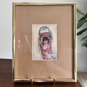 Ted DeGrazia "Pink Papoose" Signed